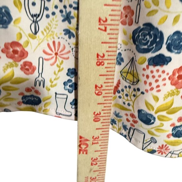 Duluth Trading Co Floral Gardening Print Vented Button Front Shirt Top 2X - Picture 5 of 6